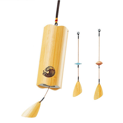 Fay Bless Bamboo Wind Chimes - 8 tiges réglées sur DM (D/F/A/G) - Bell de vent pour le jardin, le patio, la méditation zen et le décoration de relaxation