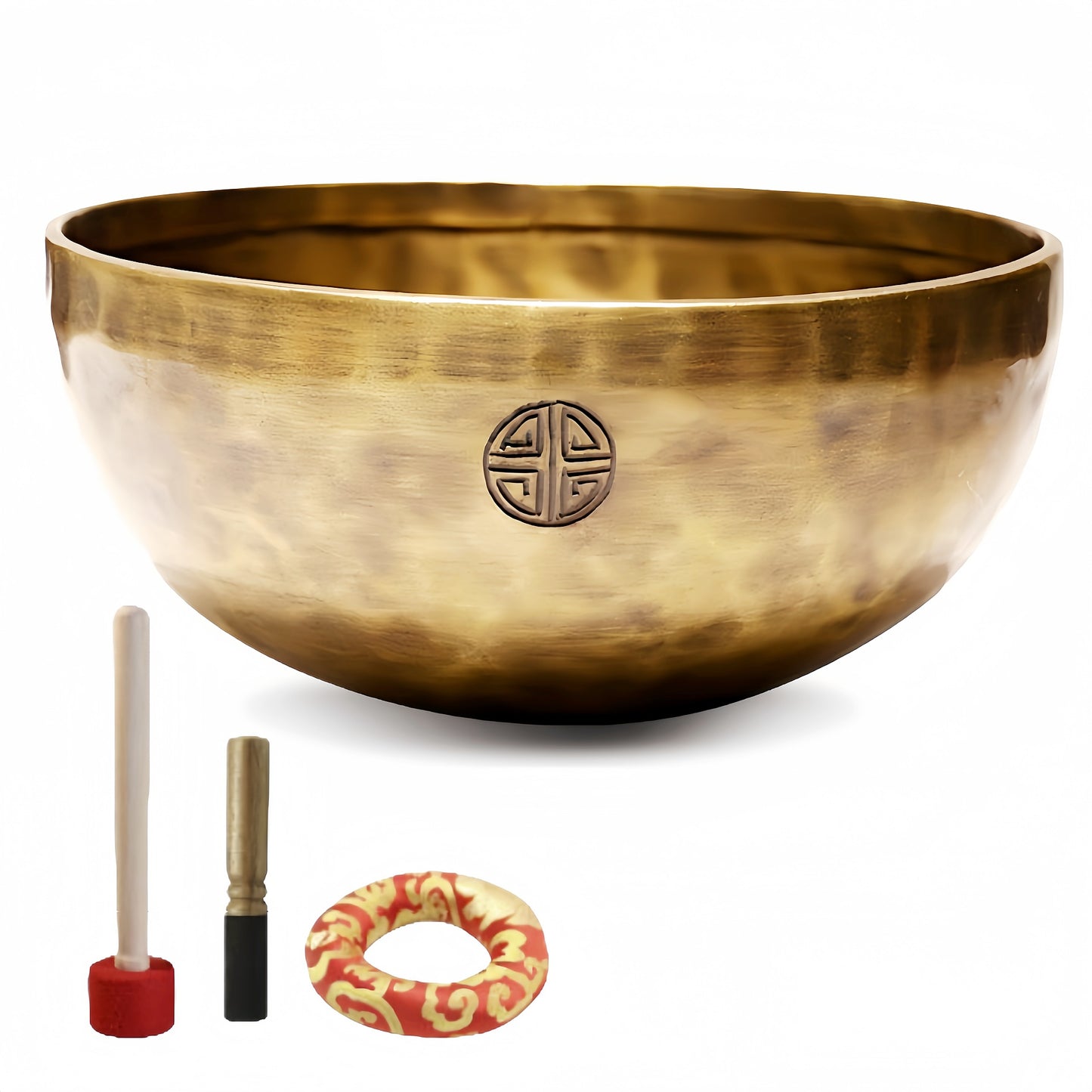 Fay Bless Handmade Tibetan Singing Bowl Set - Full Moon Nepalese Meditation Sound Bowl for Yoga, Chakra Healing, Sound Therapy, Stress Relief