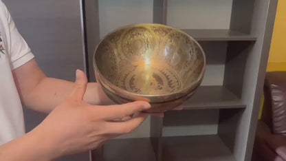 Fay Bless Handmade Tibetan Singing Bowl – Copper Sound Healing Bowl from Nepal for Meditation, Mindfulness & Spiritual Practice